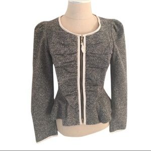 Anthropologie Elevenses Grey Blazer